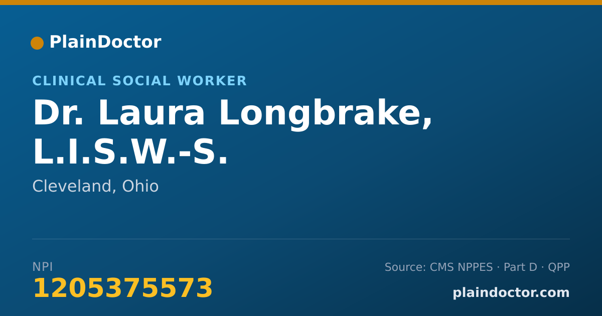Shareable card for Laura Longbrake, L.I.S.W.-S. - Clinical Social Worker, Cleveland, OH