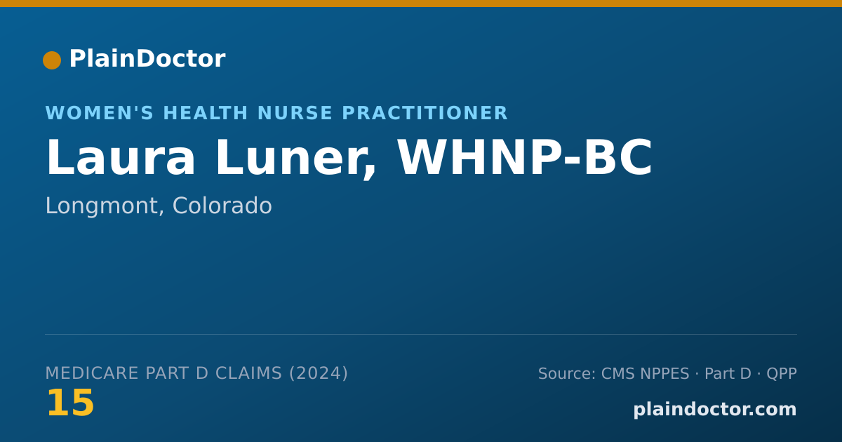 Shareable card for Laura Luner, WHNP-BC - Women's Health Nurse Practitioner, Longmont, CO