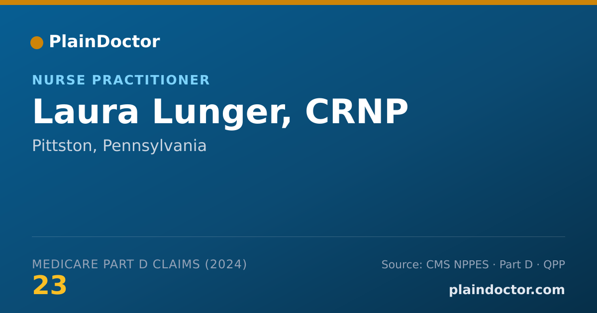 Shareable card for Laura Lunger, CRNP - Family Nurse Practitioner, Pittston, PA