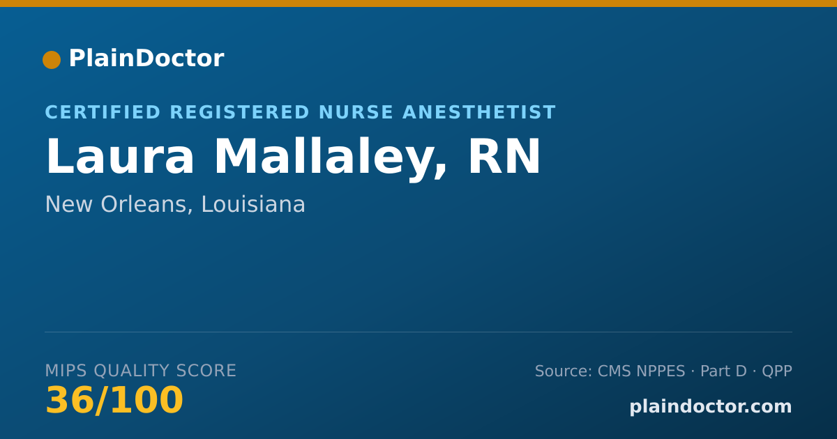 Shareable card for Laura Mallaley, RN - Registered Nurse, New Orleans, LA