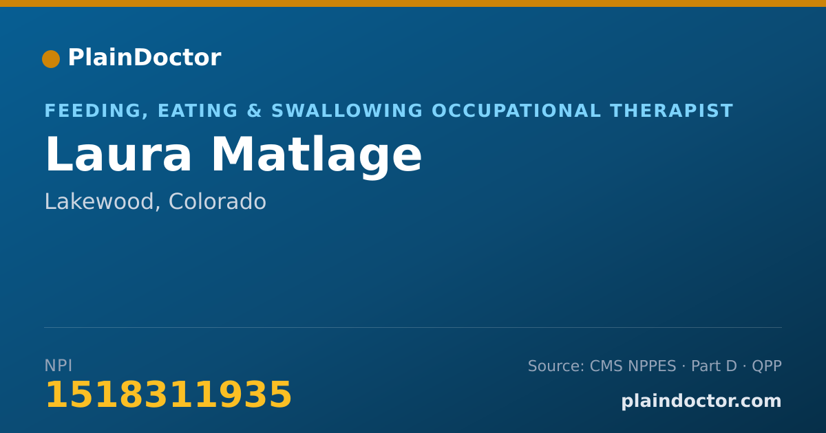 Shareable card for Laura Matlage - Feeding, Eating & Swallowing Occupational Therapist, Lakewood, CO