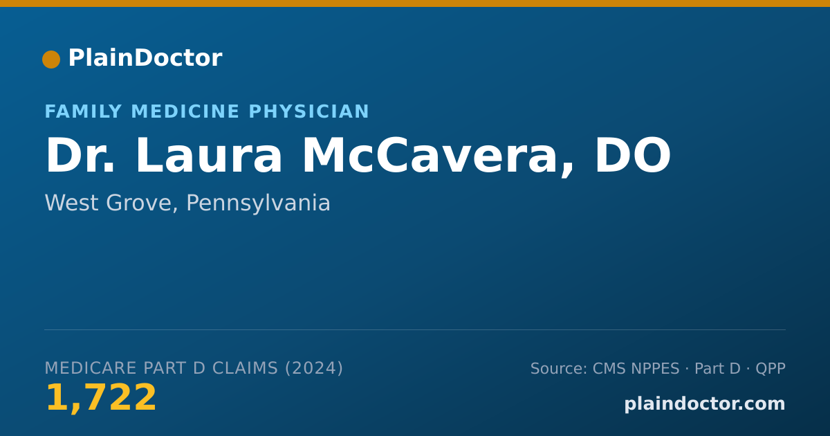Shareable card for Laura McCavera, DO - Family Medicine Physician, West Grove, PA
