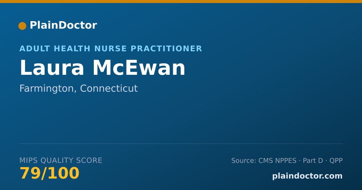 Shareable card for Laura McEwan - Adult Health Nurse Practitioner, Farmington, CT
