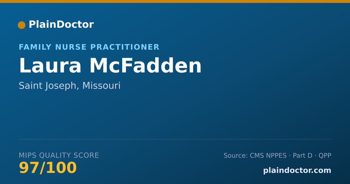 Shareable card for Laura McFadden - Family Nurse Practitioner, Saint Joseph, MO