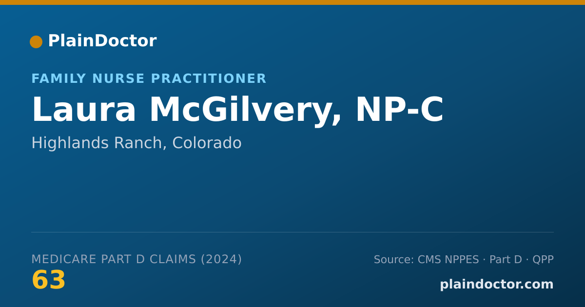 Shareable card for Laura McGilvery, NP-C - Family Nurse Practitioner, Highlands Ranch, CO