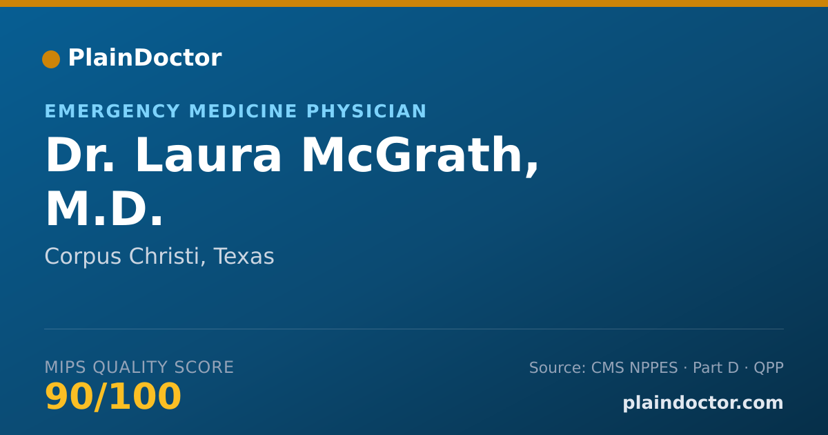 Shareable card for Laura McGrath, M.D. - Emergency Medicine Physician, Corpus Christi, TX