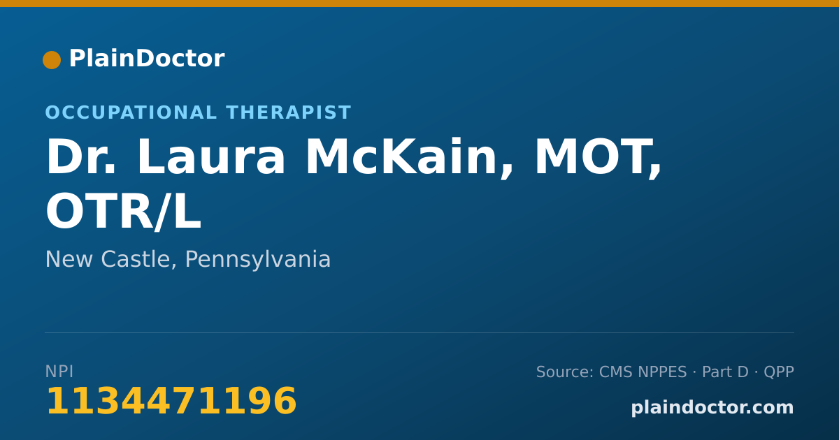 Shareable card for Laura McKain, MOT, OTR/L - Occupational Therapist, New Castle, PA
