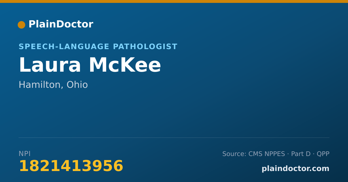 Shareable card for Laura McKee - Speech-Language Pathologist, Hamilton, OH
