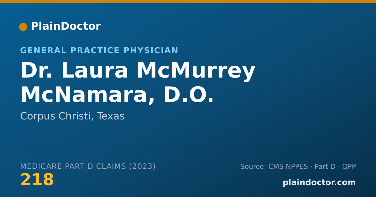 Shareable card for Laura McMurrey McNamara, D.O. - General Practice Physician, Corpus Christi, TX