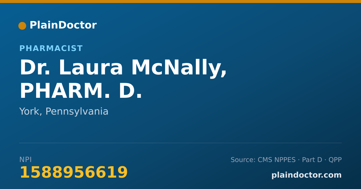 Shareable card for Laura McNally, PHARM. D. - Pharmacist, York, PA