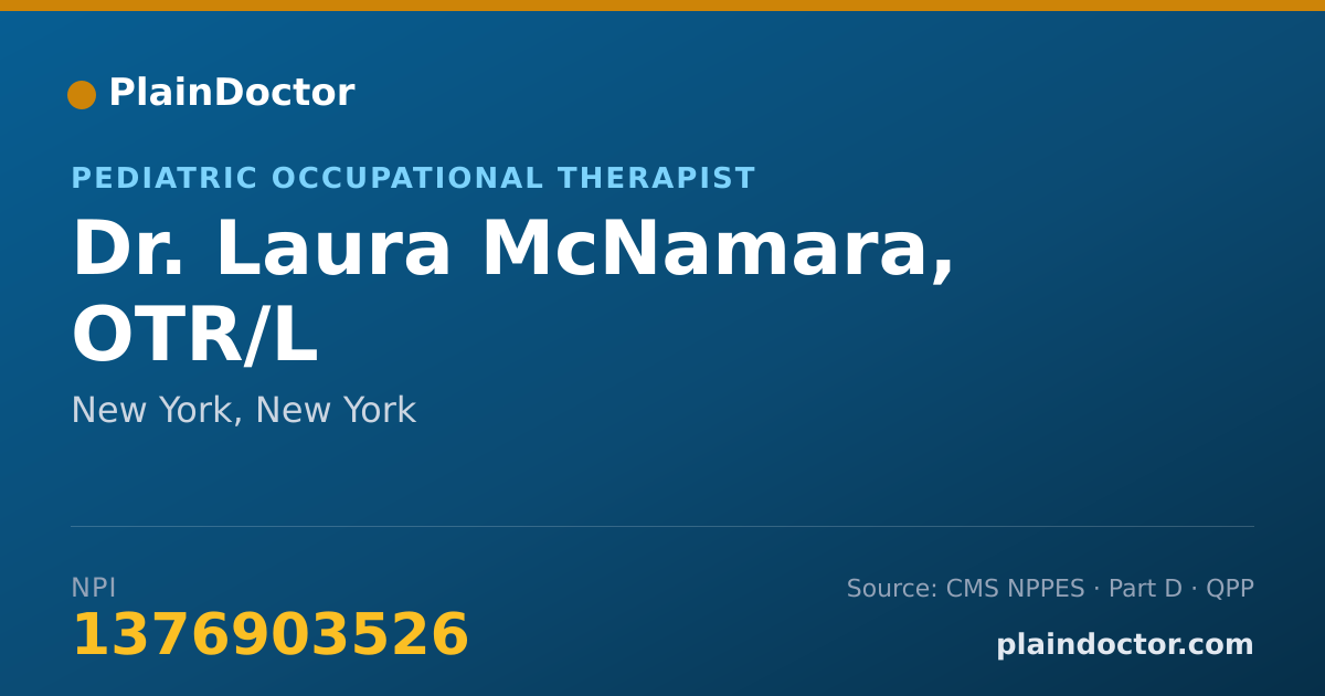 Shareable card for Laura McNamara, OTR/L - Pediatric Occupational Therapist, New York, NY