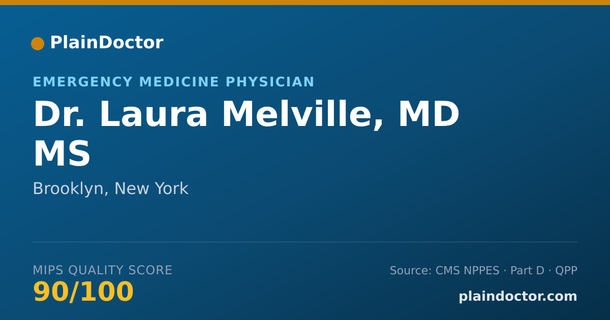 Shareable card for Laura Melville, MD MS - Emergency Medicine Physician, Brooklyn, NY