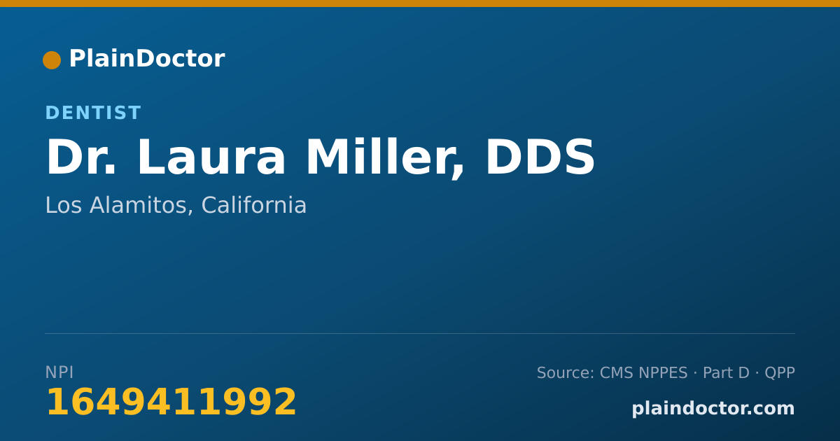 Shareable card for Laura Miller, DDS - Dentist, Los Alamitos, CA