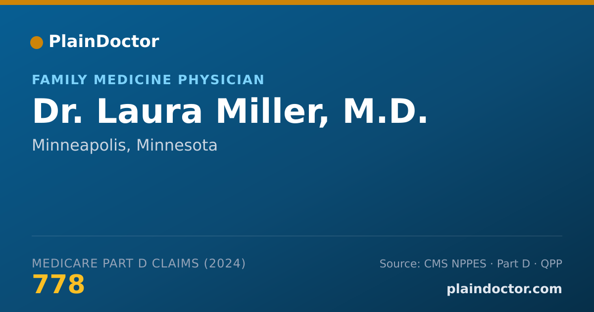 Shareable card for Laura Miller, M.D. - Family Medicine Physician, Minneapolis, MN