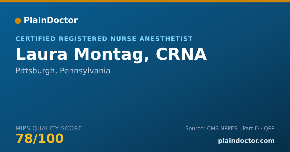 Shareable card for Laura Montag, CRNA - Certified Registered Nurse Anesthetist, Pittsburgh, PA
