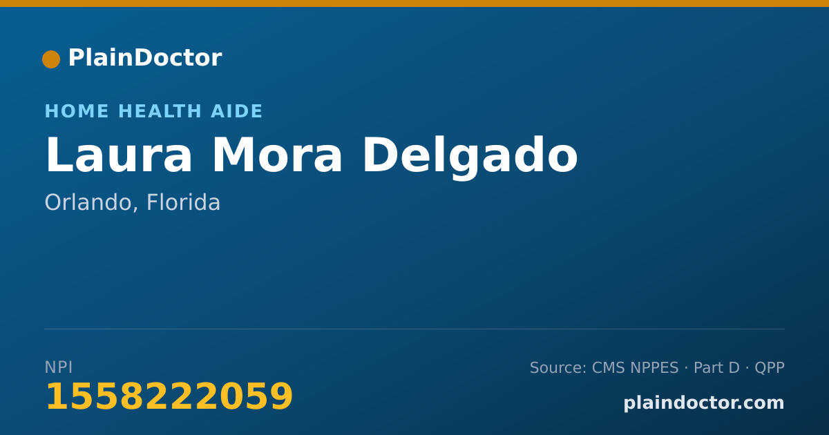 Shareable card for Laura Mora Delgado - Home Health Aide, Orlando, FL
