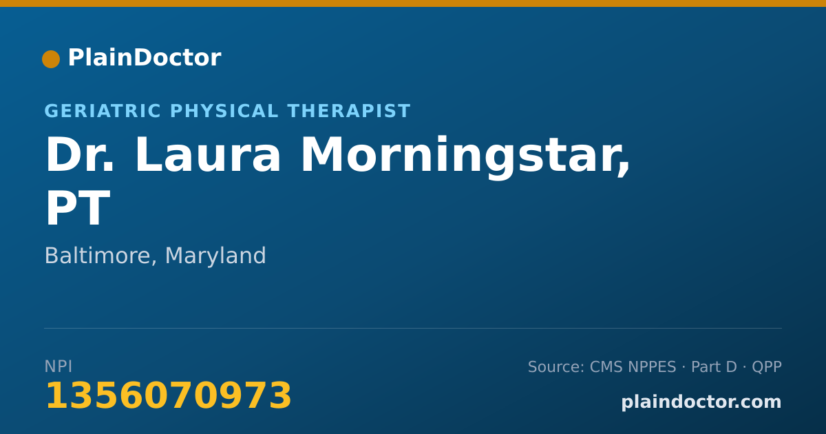 Shareable card for Laura Morningstar, PT - Geriatric Physical Therapist, Baltimore, MD