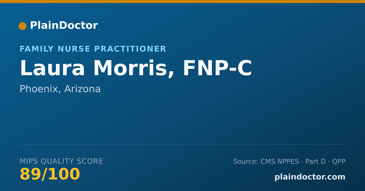 Shareable card for Laura Morris, FNP-C - Family Nurse Practitioner, Phoenix, AZ