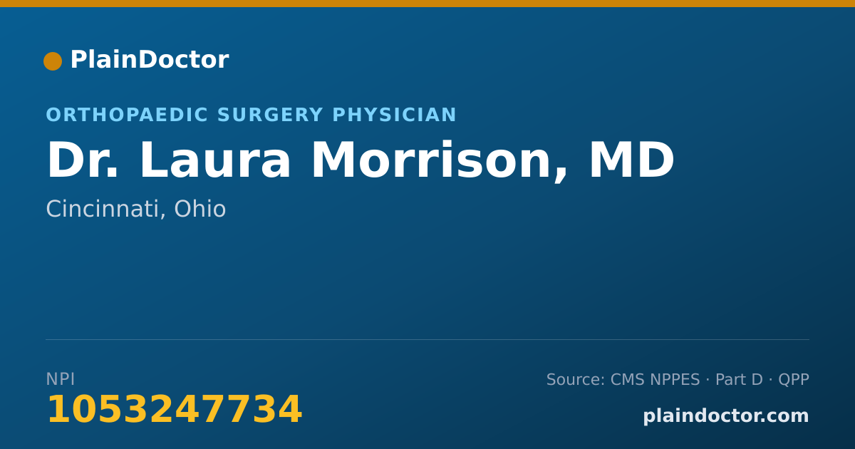 Shareable card for Laura Morrison, MD - Orthopaedic Surgery Physician, Cincinnati, OH