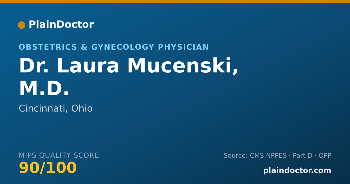 Shareable card for Laura Mucenski, M.D. - Obstetrics & Gynecology Physician, Cincinnati, OH