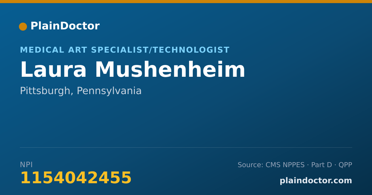 Shareable card for Laura Mushenheim - Medical Art Specialist/Technologist, Pittsburgh, PA