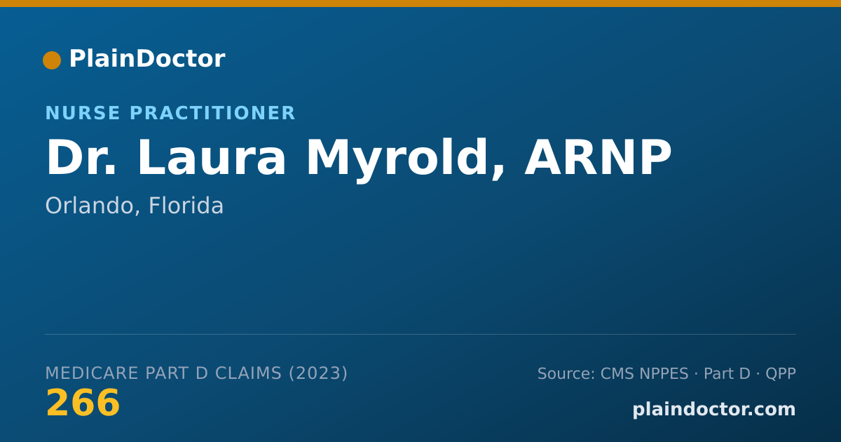 Shareable card for Laura Myrold, ARNP - Nurse Practitioner, Orlando, FL