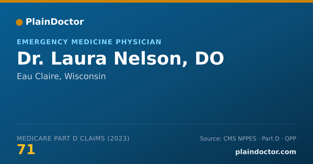 Shareable card for Laura Nelson, DO - Emergency Medicine Physician, Eau Claire, WI