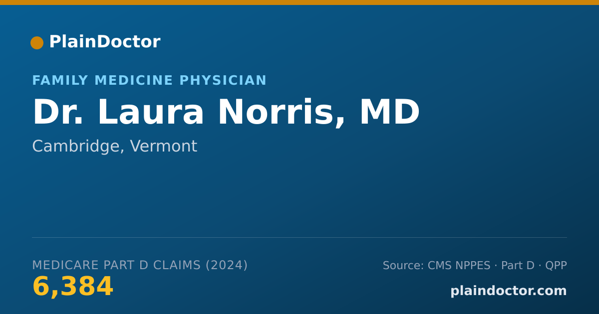 Shareable card for Laura Norris, MD - Family Medicine Physician, Cambridge, VT