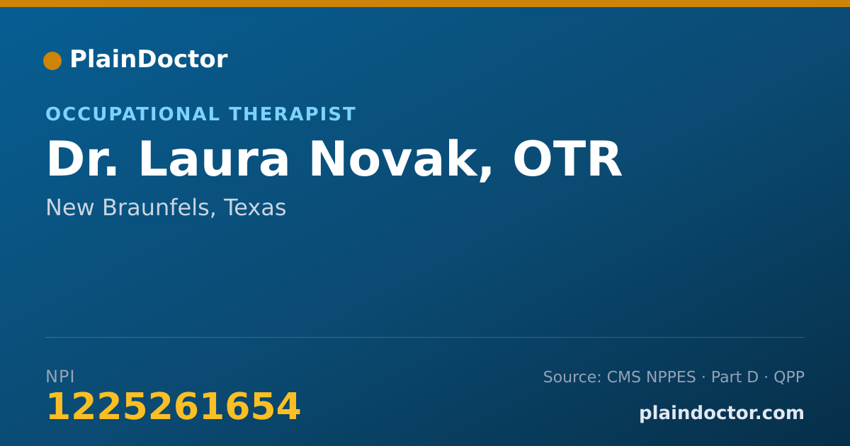 Shareable card for Laura Novak, OTR - Occupational Therapist, New Braunfels, TX