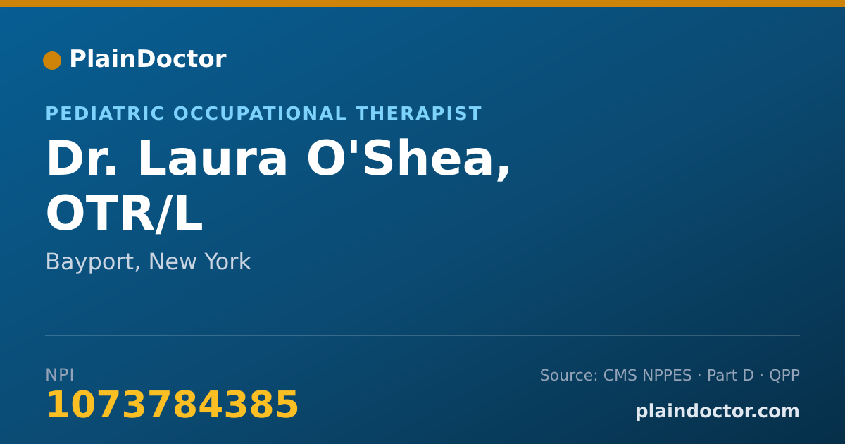 Shareable card for Laura O'Shea, OTR/L - Pediatric Occupational Therapist, Bayport, NY
