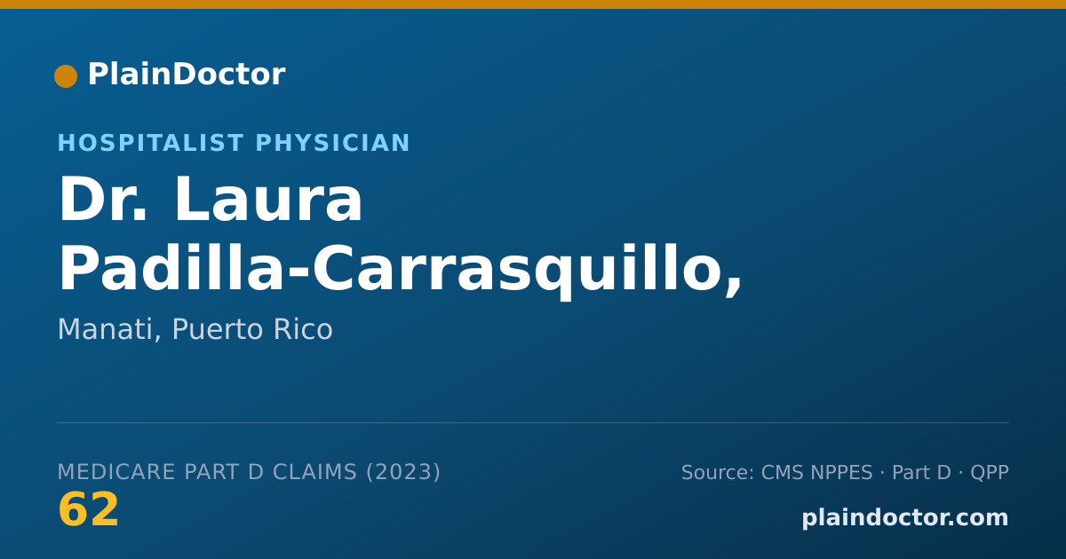 Shareable card for Laura Padilla-Carrasquillo, MD - Hospitalist Physician, Manati, PR