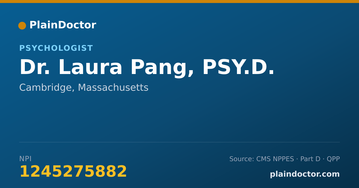 Shareable card for Laura Pang, PSY.D. - Psychologist, Cambridge, MA