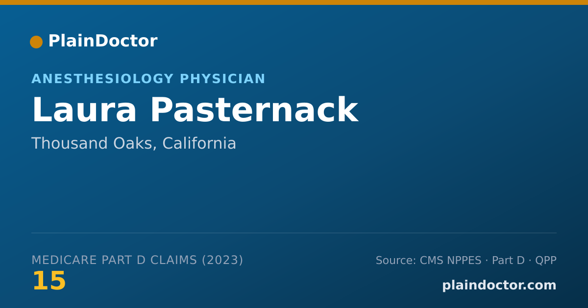 Shareable card for Laura Pasternack - Anesthesiology Physician, Thousand Oaks, CA
