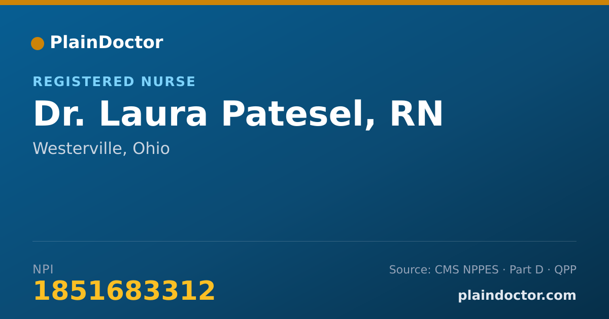 Shareable card for Laura Patesel, RN - Registered Nurse, Westerville, OH