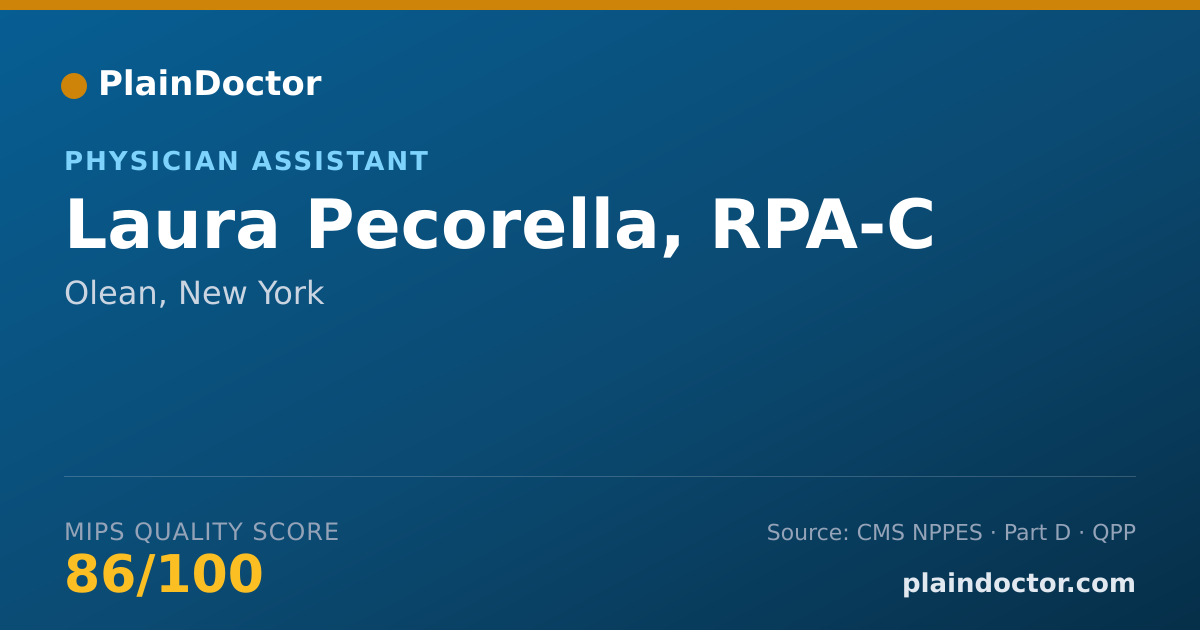 Shareable card for Laura Pecorella, RPA-C - Physician Assistant, Olean, NY