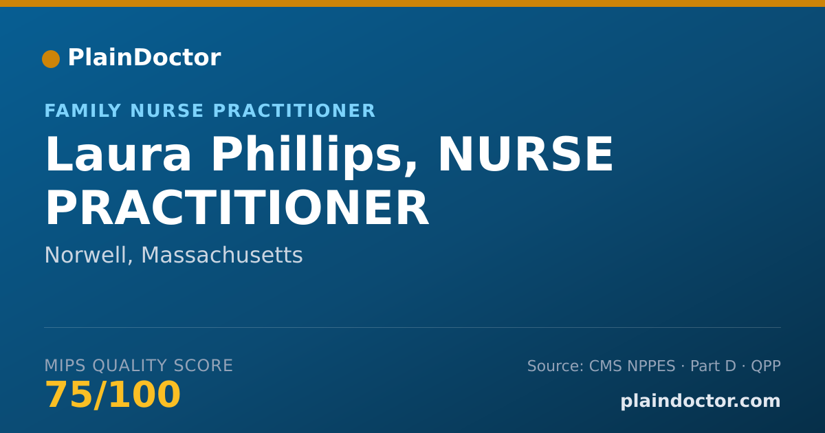 Shareable card for Laura Phillips, NURSE PRACTITIONER - Family Nurse Practitioner, Norwell, MA