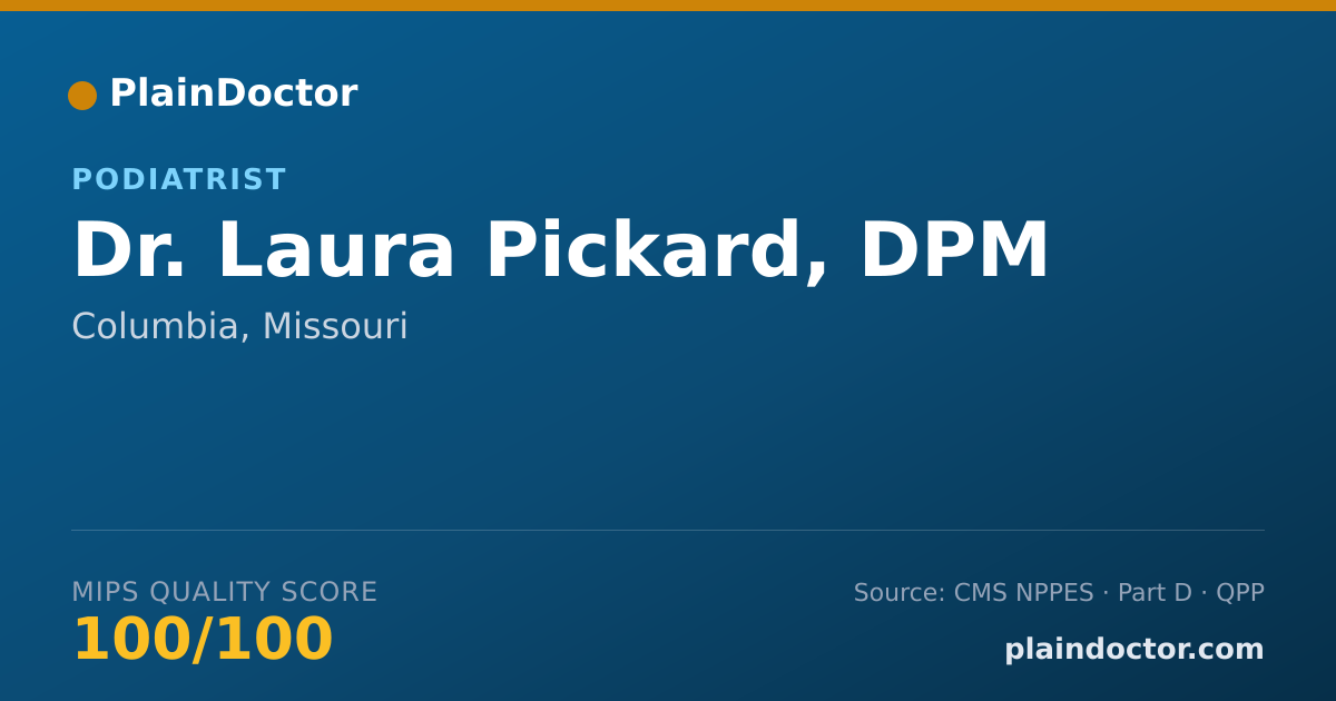 Shareable card for Laura Pickard, DPM - Podiatrist, Columbia, MO