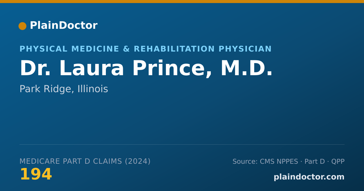 Shareable card for Laura Prince, M.D. - Physical Medicine & Rehabilitation Physician, Park Ridge, IL