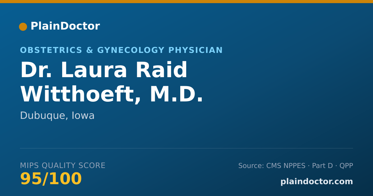 Shareable card for Laura Raid Witthoeft, M.D. - Obstetrics & Gynecology Physician, Dubuque, IA