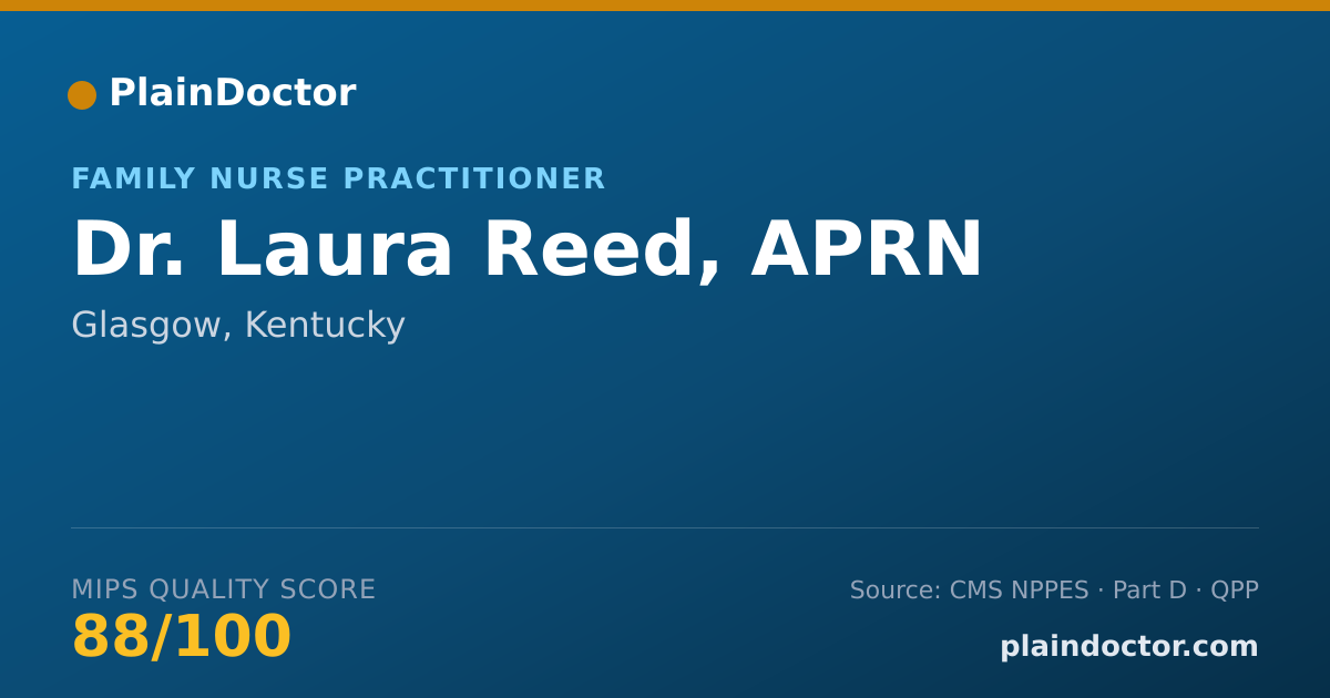 Shareable card for Laura Reed, APRN - Family Nurse Practitioner, Glasgow, KY