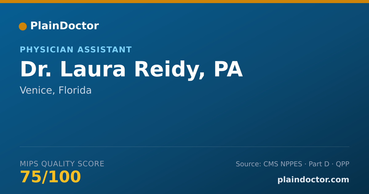 Shareable card for Laura Reidy, PA - Physician Assistant, Venice, FL