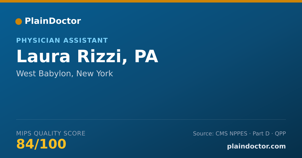 Shareable card for Laura Rizzi, PA - Physician Assistant, West Babylon, NY