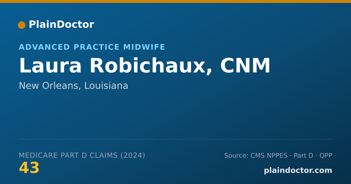 Shareable card for Laura Robichaux, CNM - Advanced Practice Midwife, New Orleans, LA