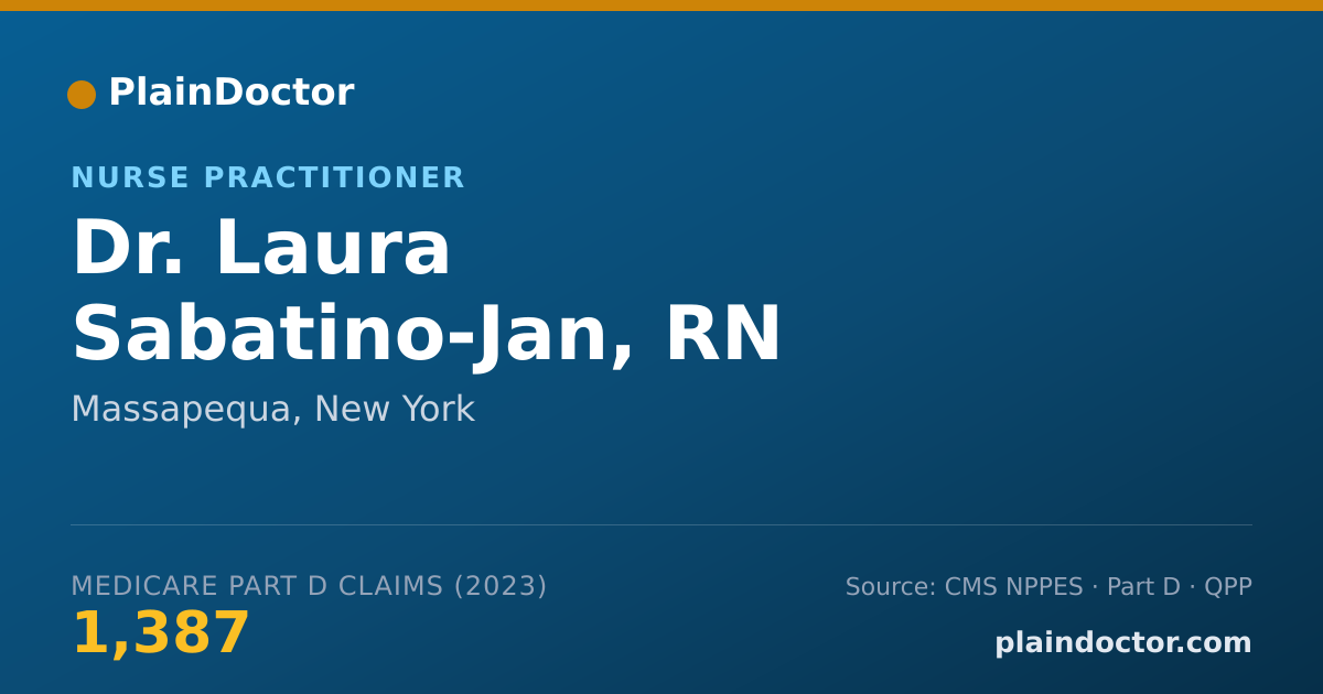 Shareable card for Laura Sabatino-Jan, RN - Nurse Practitioner, Massapequa, NY