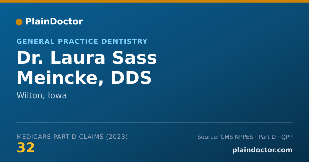 Shareable card for Laura Sass Meincke, DDS - General Practice Dentistry, Wilton, IA