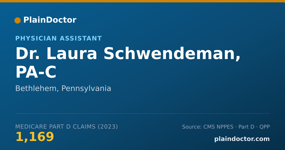 Shareable card for Laura Schwendeman, PA-C - Physician Assistant, Bethlehem, PA
