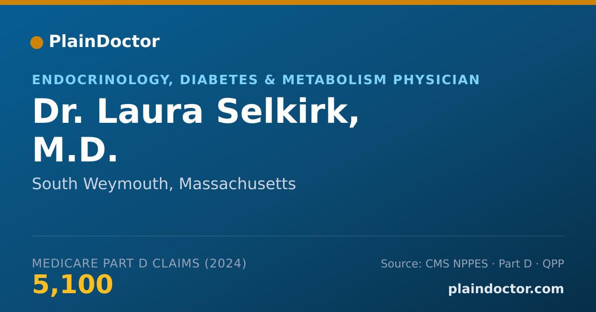 Shareable card for Laura Selkirk, M.D. - Endocrinology, Diabetes & Metabolism Physician, South Weymouth, MA