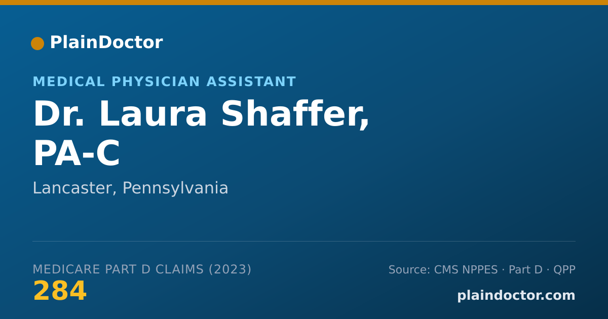 Shareable card for Laura Shaffer, PA-C - Medical Physician Assistant, Lancaster, PA