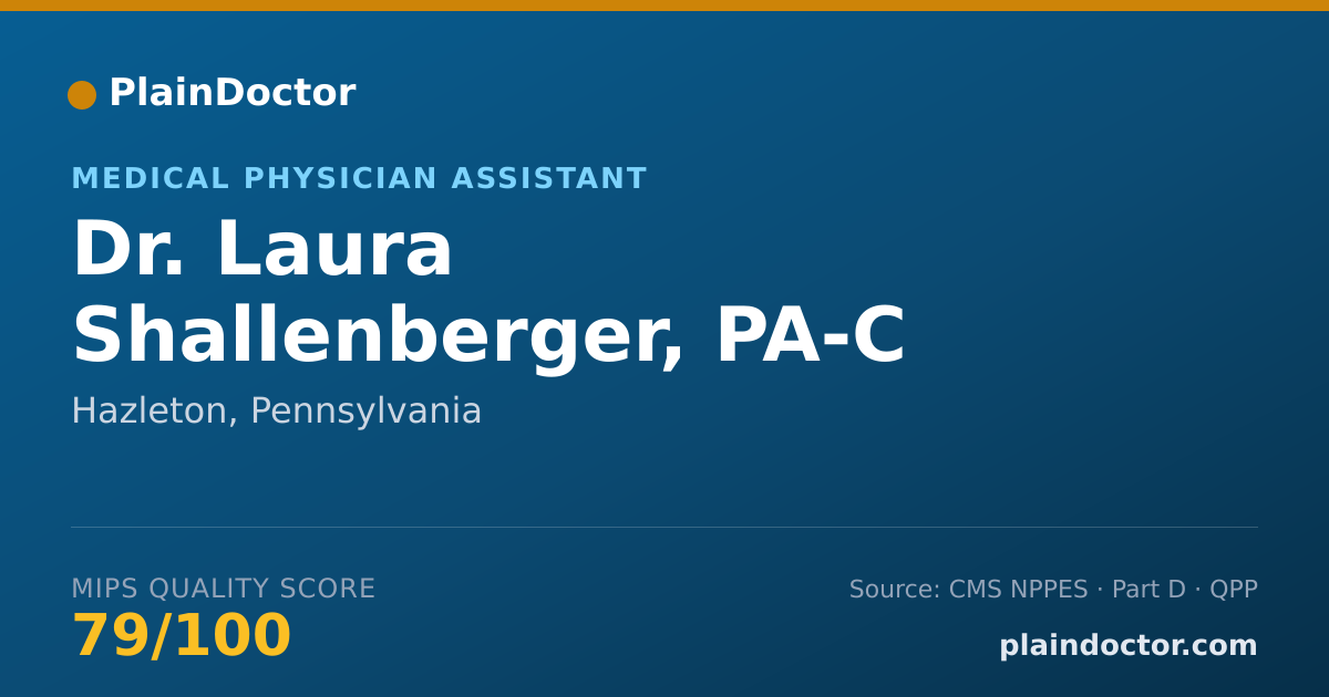Shareable card for Laura Shallenberger, PA-C - Medical Physician Assistant, Hazleton, PA