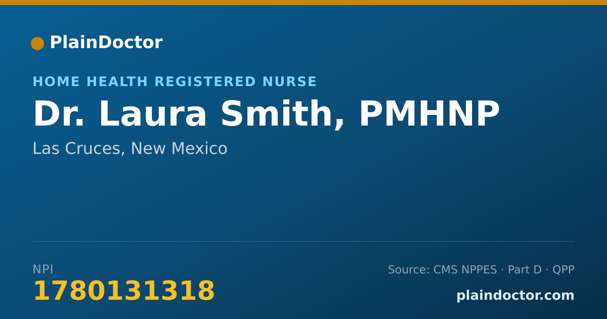 Shareable card for Laura Smith, PMHNP - Home Health Registered Nurse, Las Cruces, NM
